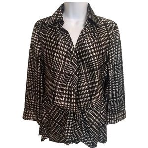 New York & Co. Stretch houndstooth blouse